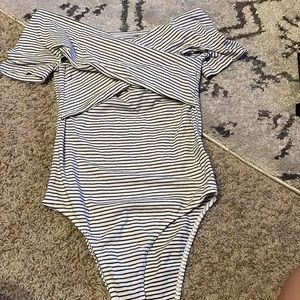 Striped bodysuit